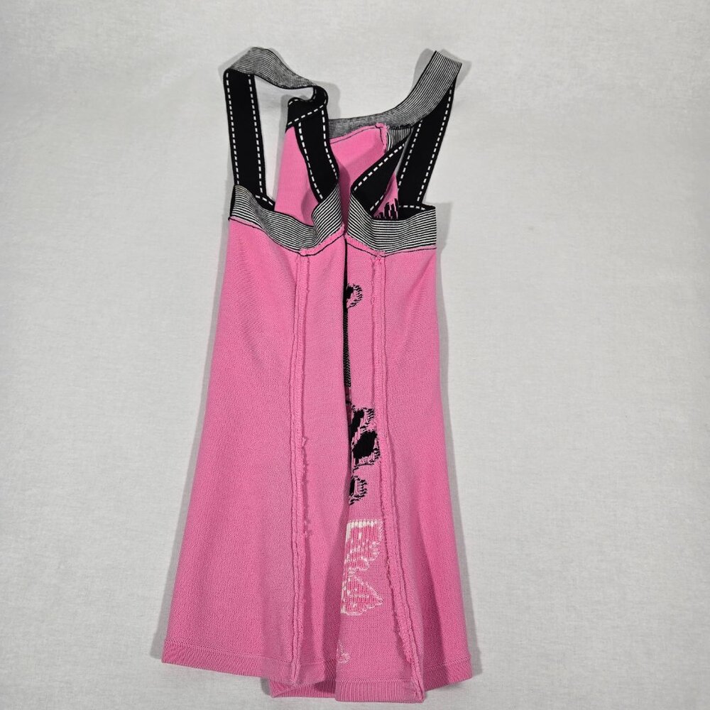 Y2K Vintage CACHE Cottagecore Pink Halter Strappy Slinky Knit Tank Top Size M. - Picture 10 of 17